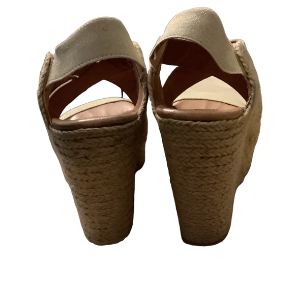 CORSO COMO Beige GOLD Wedge DECOY Heel -Size 6.5 - Picture 7 of 16